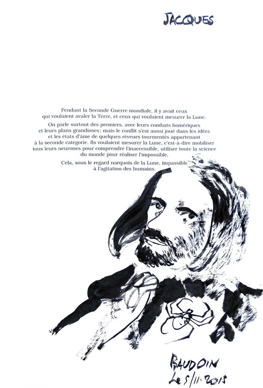Cédric Villani by Edmond Baudoin - Sketch