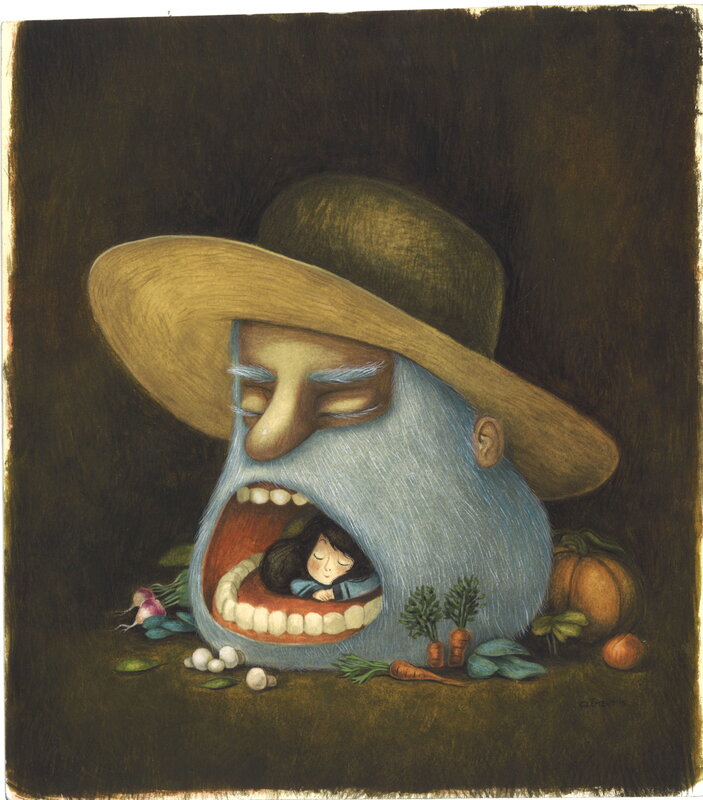 For sale - Clément Lefèvre - L'ogre - Original Illustration