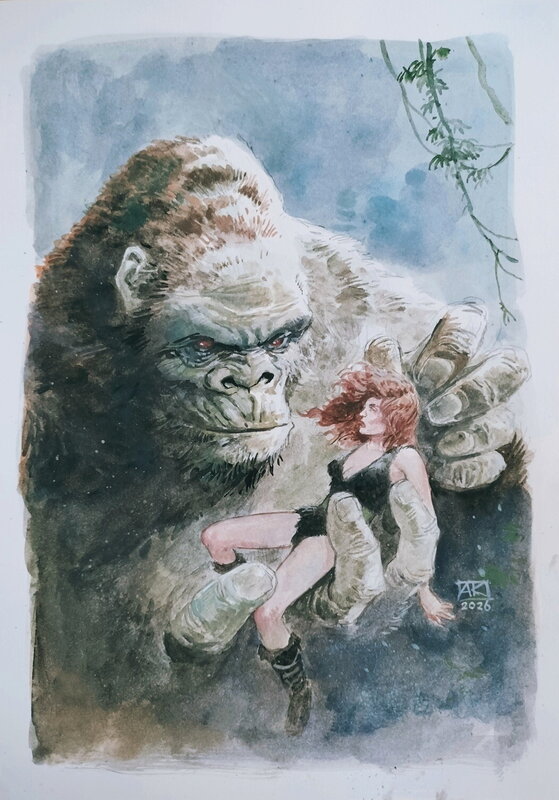 Apri Kusbiantoro, King Kong & Roodhaar - Original Illustration