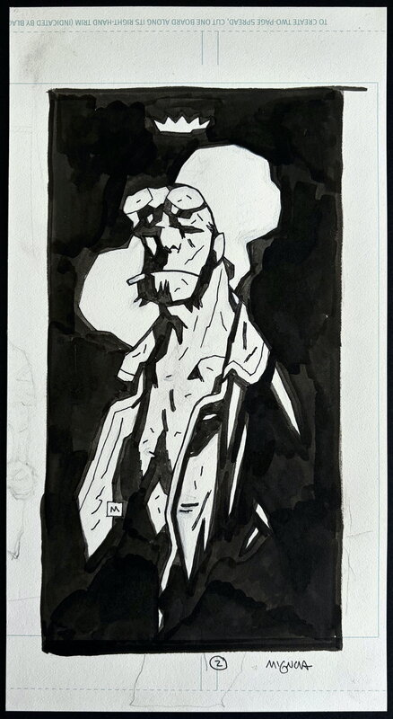 Mike Mignola, Hellboy King Sketch 2 - Original Illustration