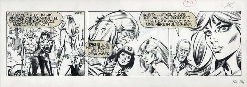 Romero, Axa Daily Strip n°1538 « Motorized » - Planche originale