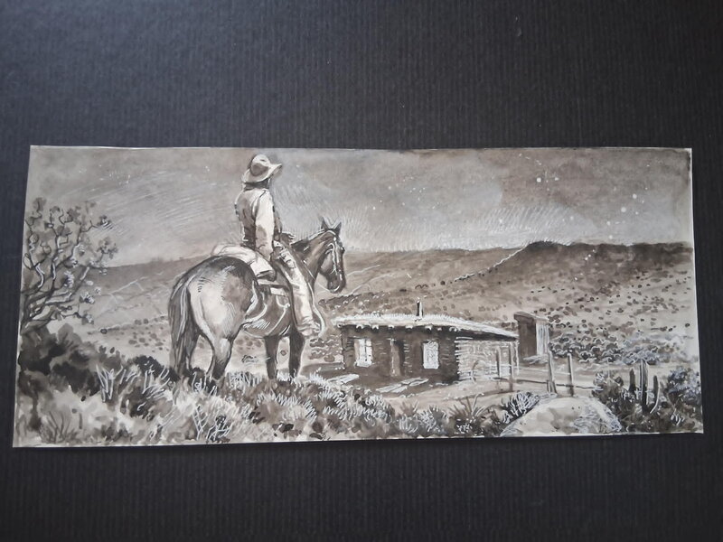 Western scene par Osman Hajdarevic - Illustration originale