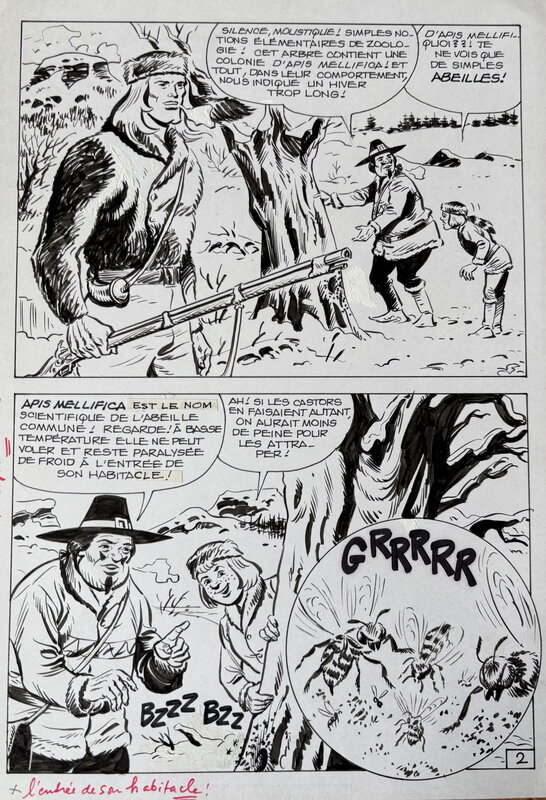 André Amouriq, Blec le roc et le petit trapeur - Planche originale