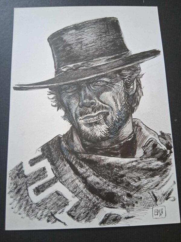 Osman Hajdarevic, Clint Eastwood - The good the bad & the ugly - Illustration originale