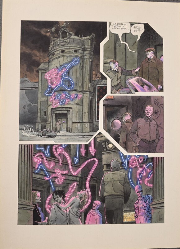 En vente - Daniel Hulet, L'energumène-Voyage en tête étrangère - Planche originale