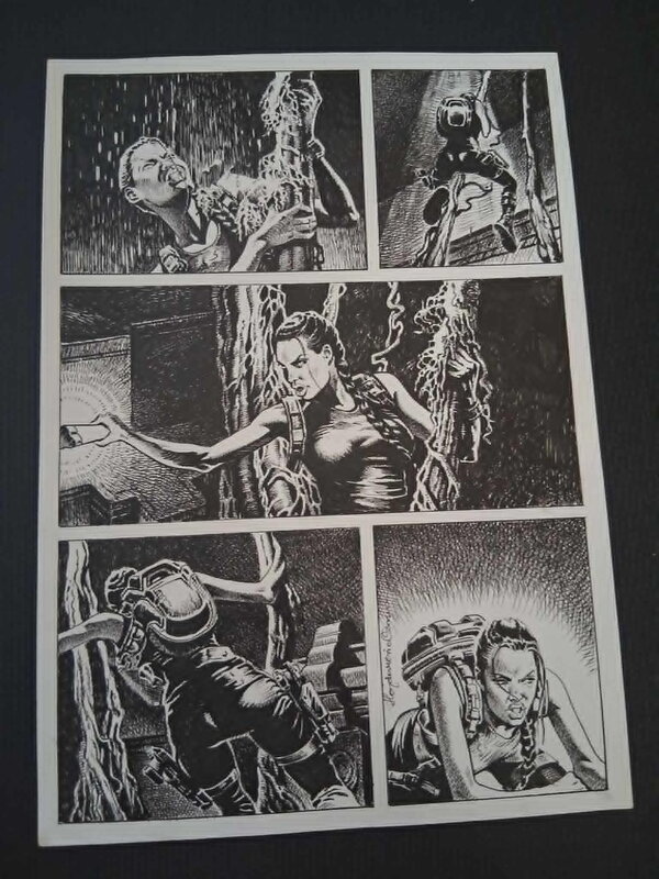 Lara Croft page par Osman Hajdarevic - Illustration originale