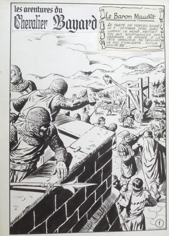 Daniel Martin, Bayard n°15 - page titre de l'épisode Le baron maudit (Mon journal) - Planche originale
