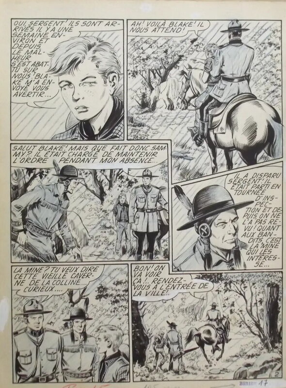 Lina Buffolente, Sergent Peter -  Episode non identifiéparu dans le n°17 de Biribu (Mon journal) - Planche originale