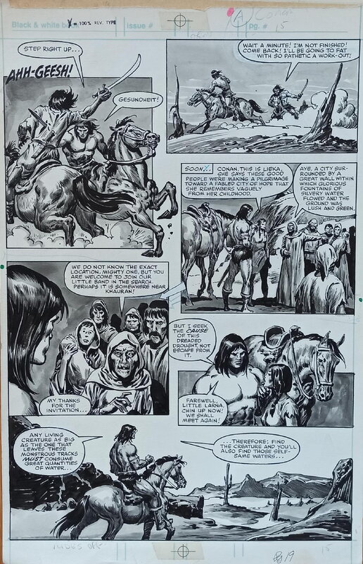John Buscema, Ernie Chan, Savage Sword of Conan #72 page 19 (1981) - Planche originale