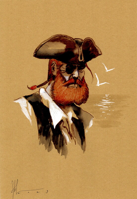 Stefano Carloni, Les Nouvelles Aventures de Barbe Rouge - Illustration originale