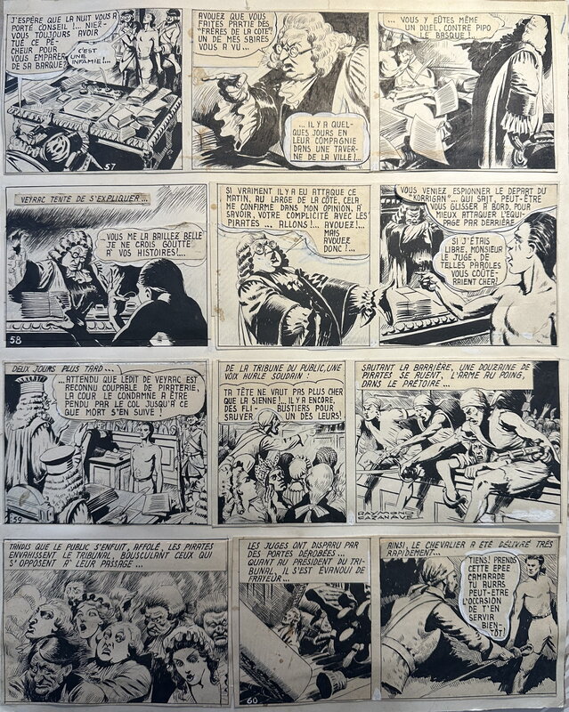 Raymond Cazanave, Capitaine Fantôme, 1946 - Planche originale