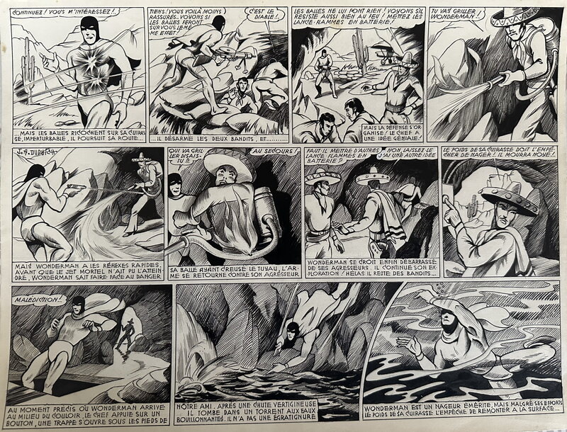 Wonderman, 1951 par J. A. Dupuich - Planche originale
