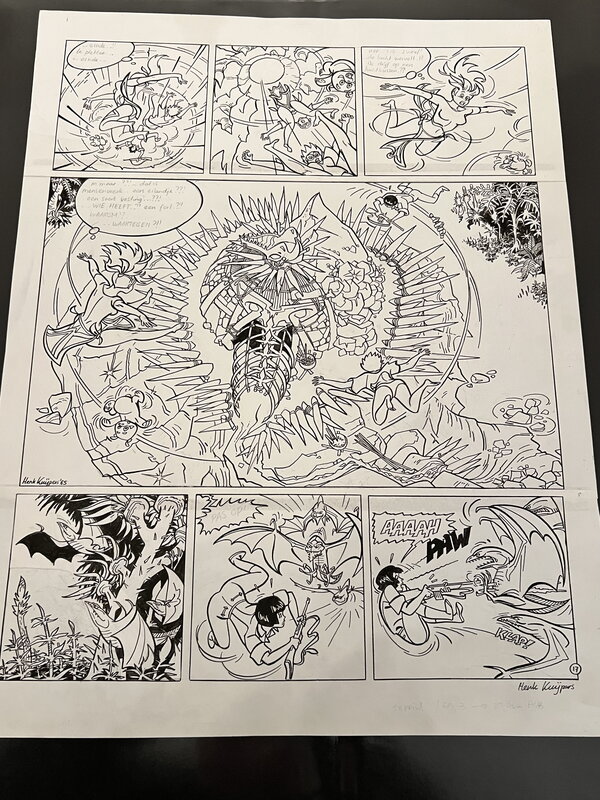 Henk Kuijpers, Originele pagina Franka terugkeer van de donderdraak - Planche originale