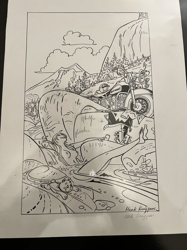 Henk Kuijpers, Originele tekening Franka uit de Harley Collection - Planche originale