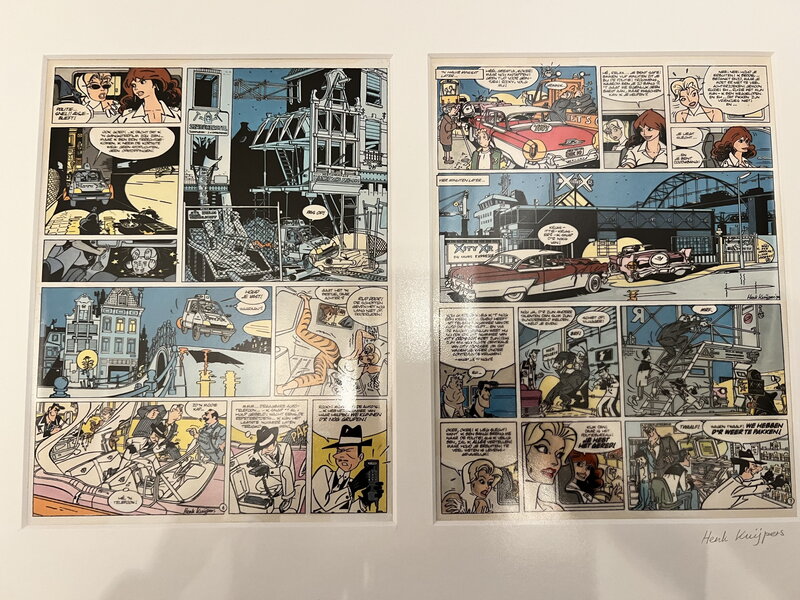 Henk Kuijpers, Tweeluik inkleuring van Franka album Gangsterfilm - Planche originale