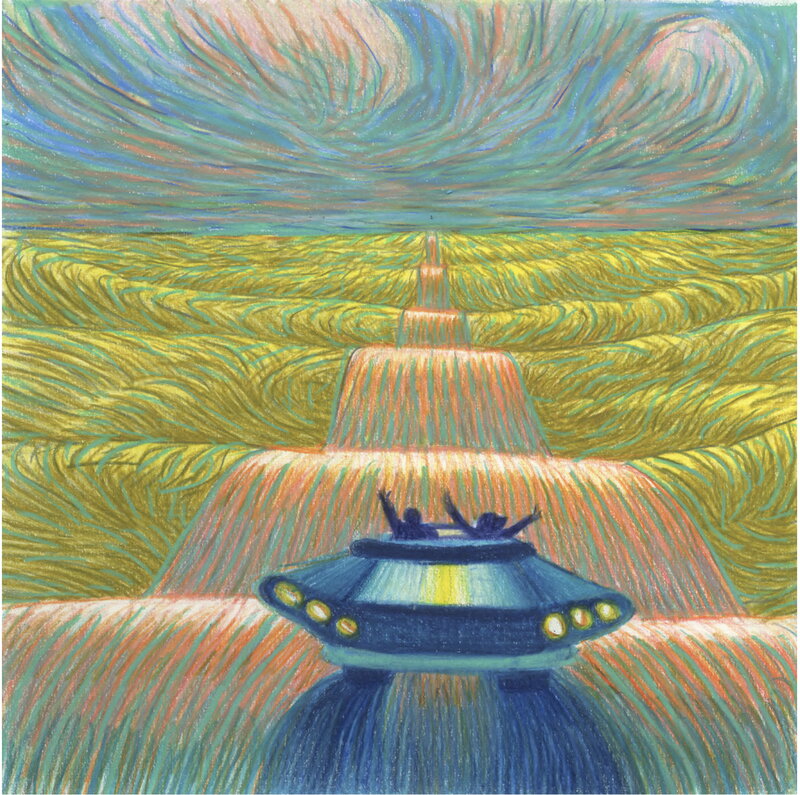 On the road XIX par Lorenzo Mattotti - Illustration originale