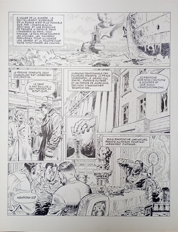 Parras, Antonio - Les Grands Capitaines T3 - Lénine en octobre - Planche originale