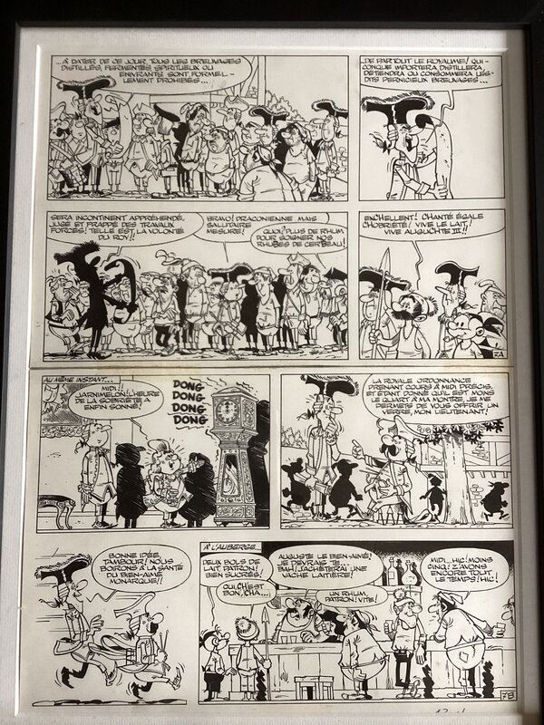 En vente - Marcel Remacle, Les aventures du vieux Nick : Sa majesté se rebiffe - Planche originale