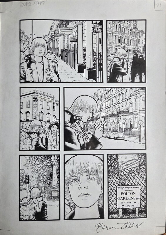Bryan Talbot, One Bad Rat #1 Page 21 - Illustration originale