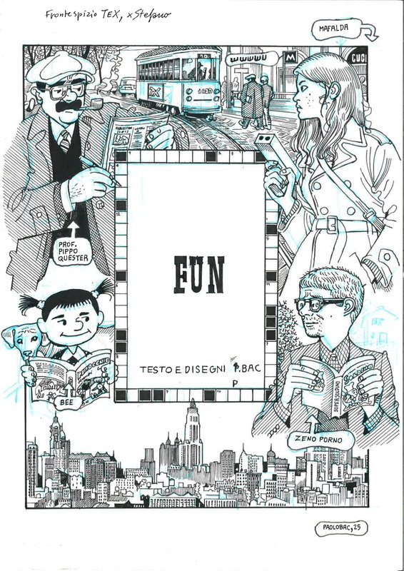 Tex frontispice imaginé par Paolo Bacilieri - Original Illustration