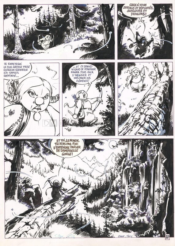 Christian Paty, Tiburce Oger, Maguy David, Damoiselle Gorge - Tome 1 : La Forêt qui dansait - Page 22 - Christian Paty - Planche originale