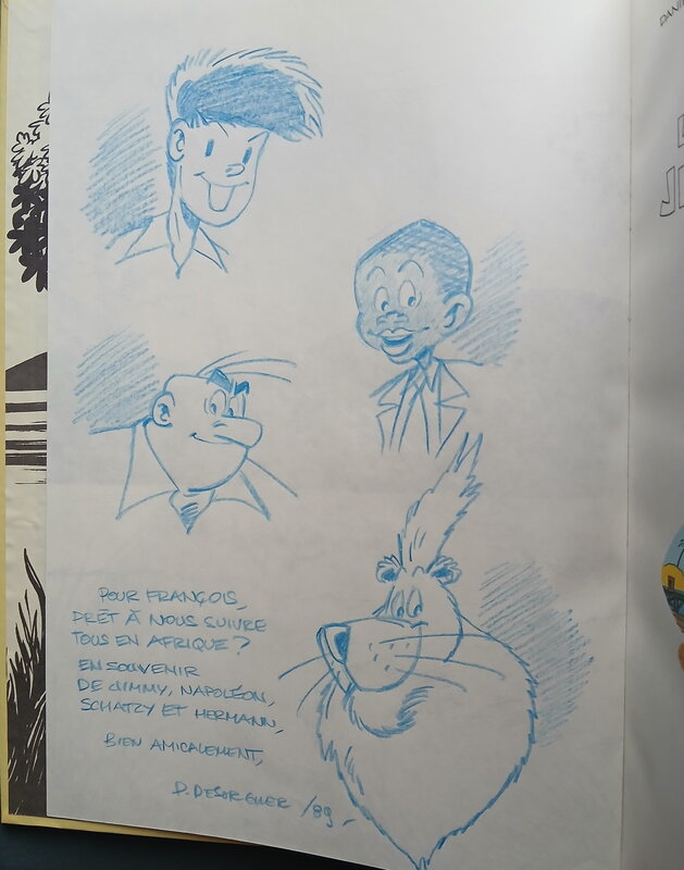 Dédicace Daniël Desorgher - Jimmy Tousseul - Tome 1 : Le serpent d'ébène - Sketch