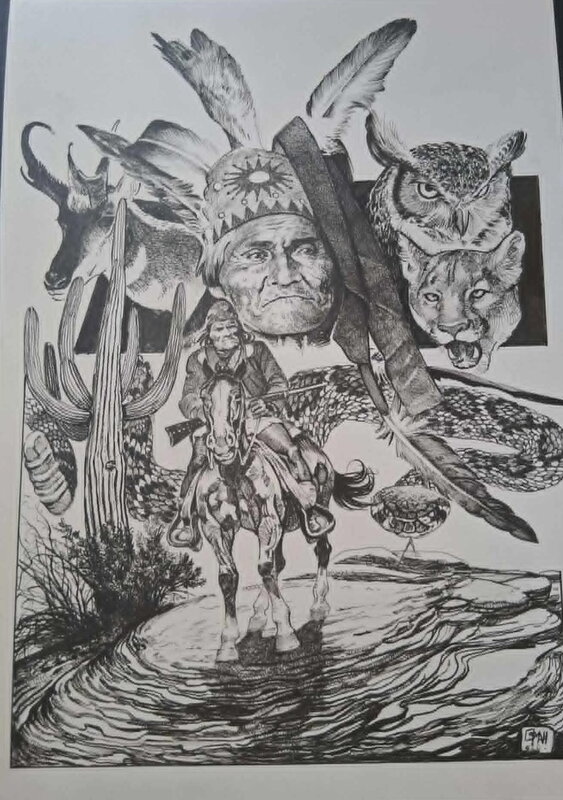 Osman Hajdarevic, Indian illustration 2 Law of Life - Illustration originale