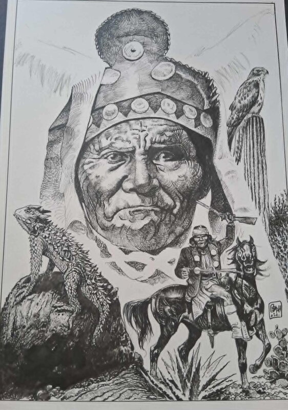 Osman Hajdarevic, Indian Illustration (Law of Life) - Planche originale