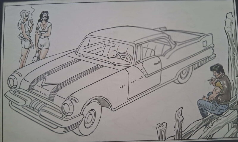 Archie Cash scene by Malik - Original Illustration