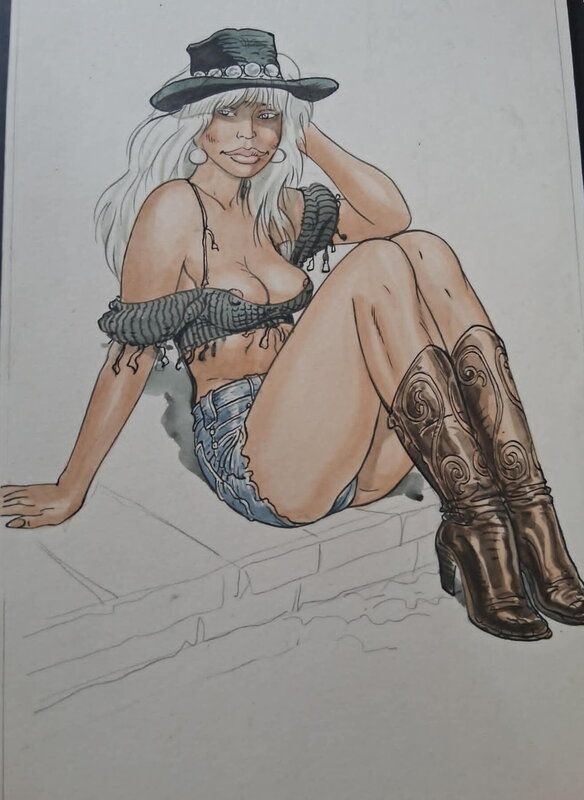 Malik, Archie Cash sexy personage. - Illustration originale