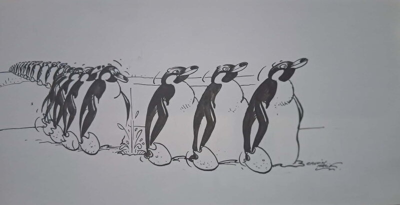 Cupidon gag par Malik - Illustration originale