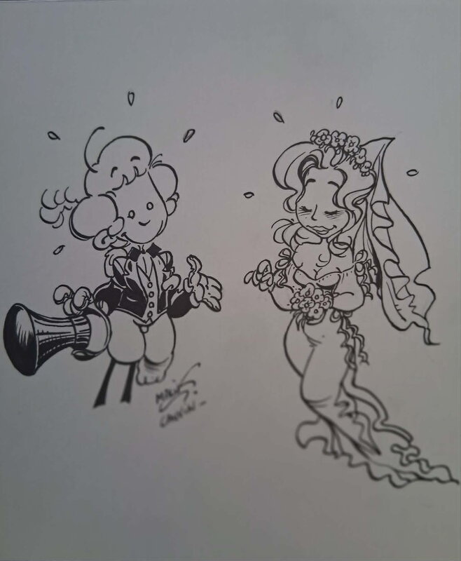Malik, Cupidon preliminary cover for album 9 - Original art