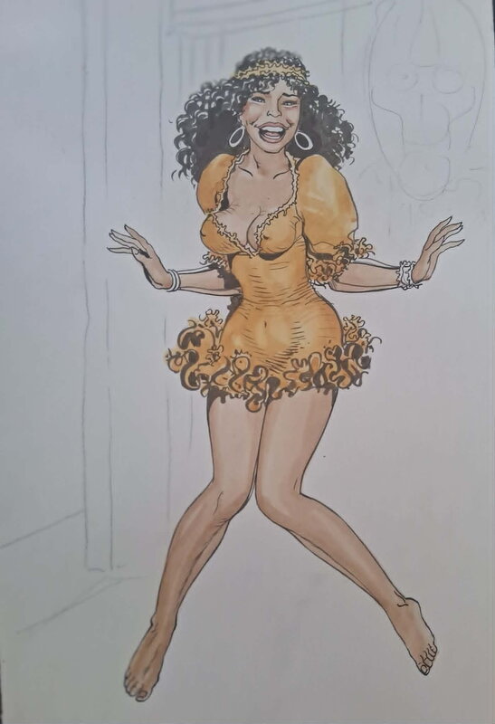 Malik, Sexy girl Archie Cash - Original Illustration