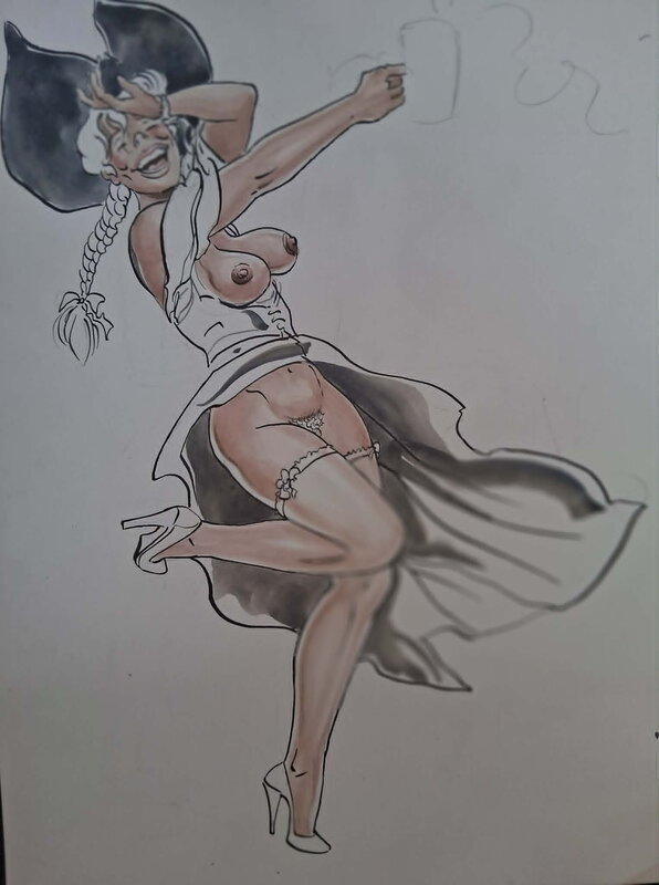 Sexy pinup by Malik - Original Illustration