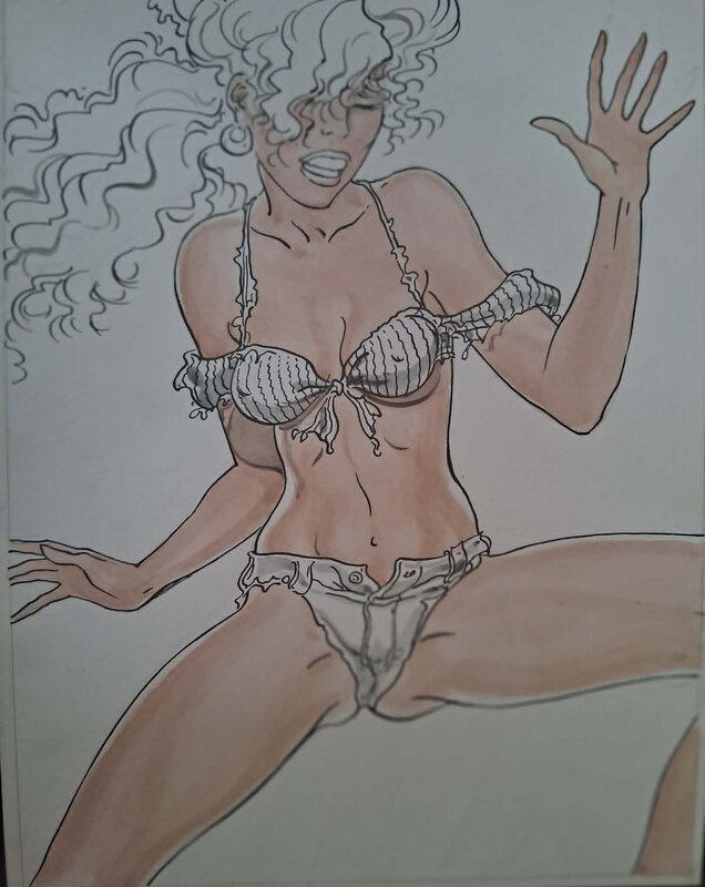 Malik, Sexy pinup Archie Cash - Original Illustration