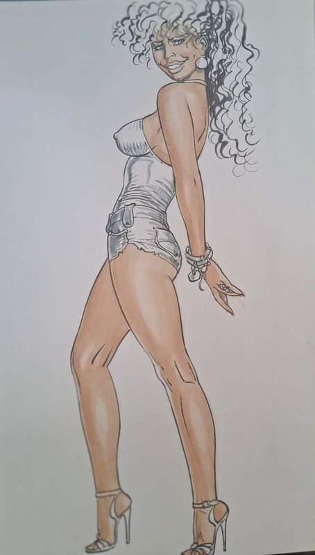 Malik, Sexy pinup Archie Cash - Original Illustration