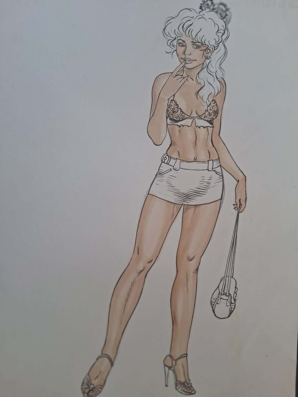 Malik, Sexy pinup Archie Cash - Original Illustration