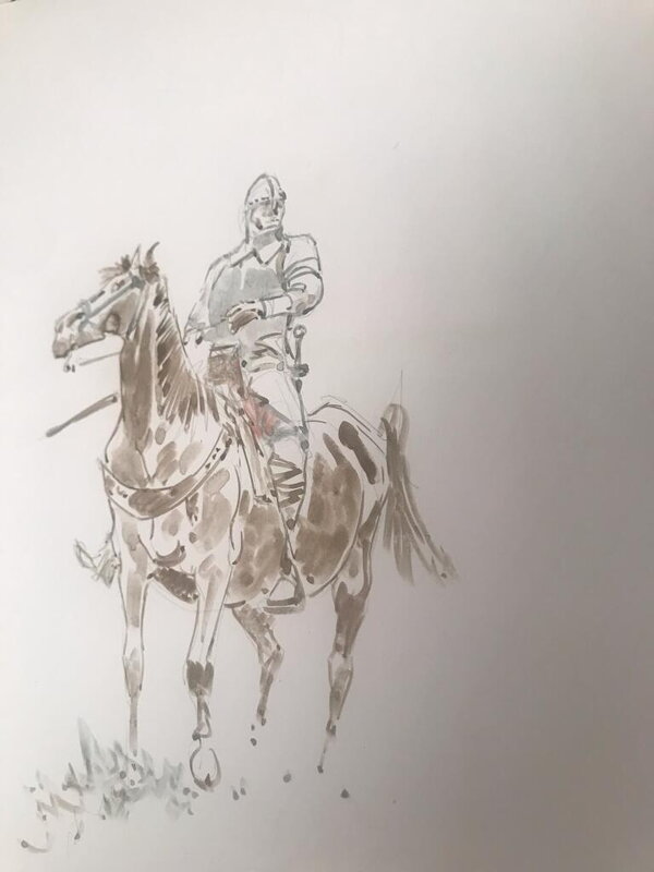 Dédicace herman by Hermann - Original Illustration