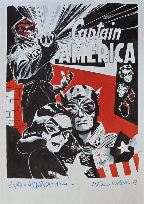 Antonio Lapone, Captain America 1944 - Original Illustration