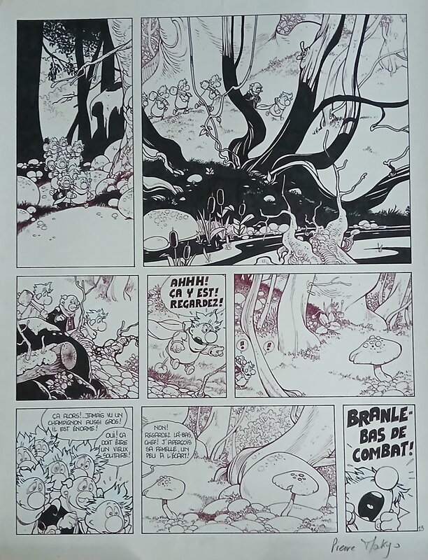 Les Bogros - Tome 3 : Touchez pas au champignon ! - Page 13 - Pierre Makyo - Planche originale