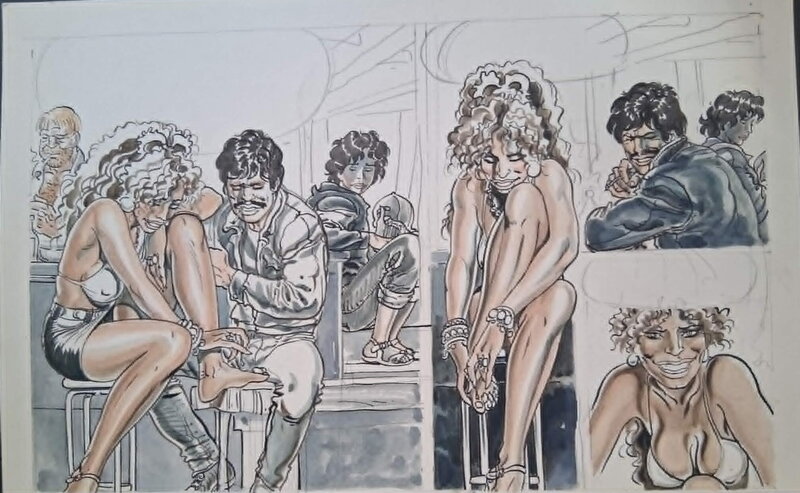 Archie Cash scene by Malik - Original Illustration