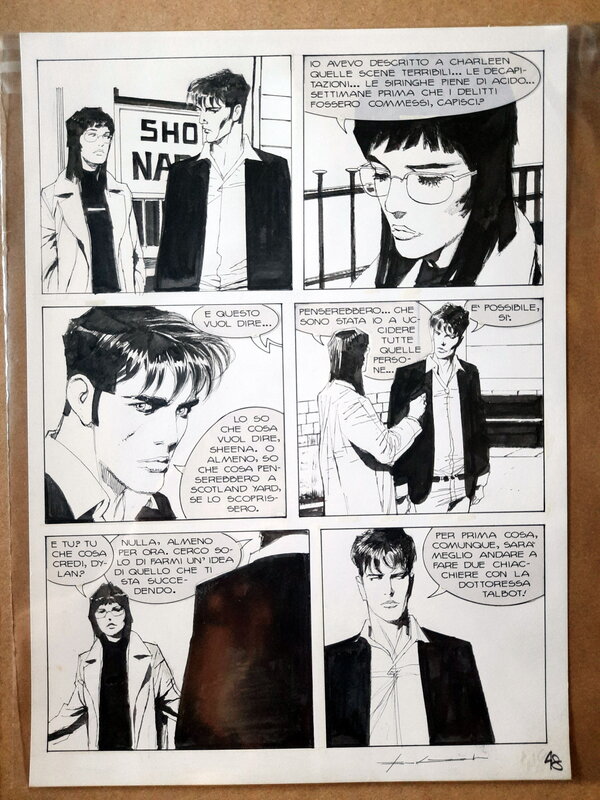 Dylan Dog, #265: Reincarnazioni, plancha 48 / tavola 48 (Corrado Roi) - Planche originale