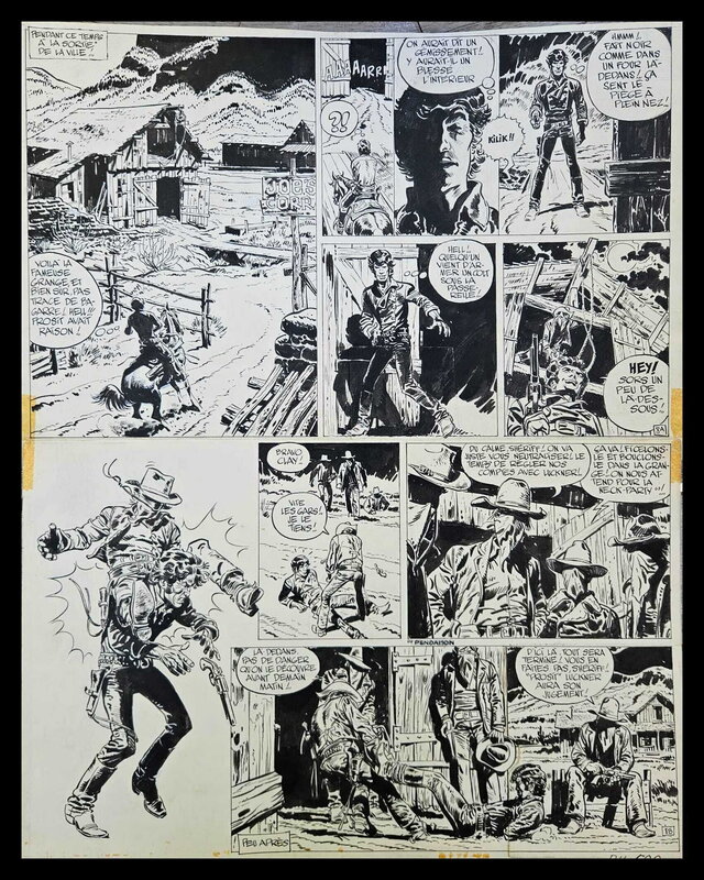 Jean Giraud, Jean-Michel Charlier, Blueberry - La Mine de l'Allemand Perdu - Planche originale