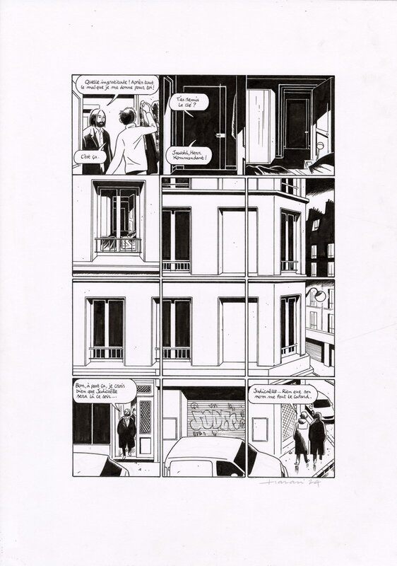 En vente - Lucas Harari, Planche originale publiée en page 11 dans Le cas David Zimmerman - Planche originale