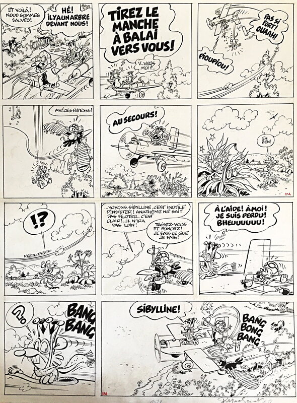 Sibylline p59 T2 par Raymond Macherot - Planche originale