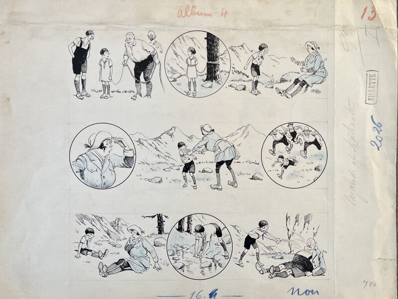 René Giffey, Nigaude et Malicette - Planche originale