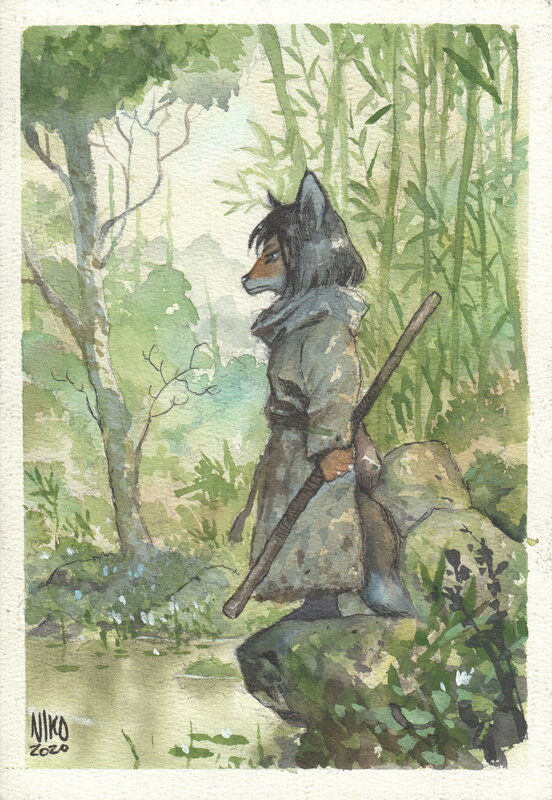 Fang by Niko Henrichon - Original Illustration