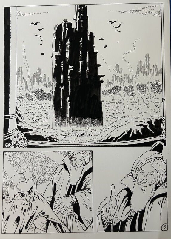 For sale - Luciano Bernasconi, Jean-Yves Mitton, Jean-Marc Lofficier, Bernasconi, Wampus, planche n°5, 2003. - Comic Strip