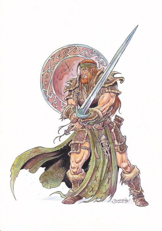 Jean-Paul Bordier, Elfes - illustration - Jih-Biin - Illustration originale