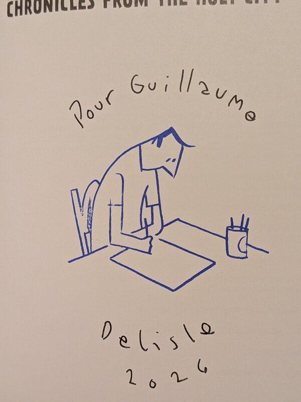 Guy Delisle, Chroniques de jérusalem, anglais - Dédicace